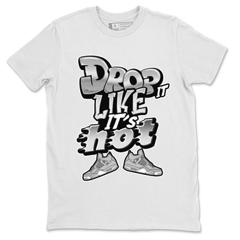 Air Jordan 4 Light Iron Ore shirt to match jordans Drop It Like It's Hot sneaker tees AJ4 Frozen Moments SNRT Sneaker Release Tees Unisex White 2 T-Shirt