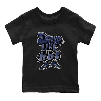 Air Jordan 5 Georgetown shirt to match jordans Drop It Like It's Hot sneaker tees AJ5 Georgetown SNRT Sneaker Release Tees Baby Toddler Black 2 T-Shirt