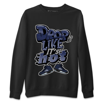 Air Jordan 5 Georgetown shirt to match jordans Drop It Like It's Hot sneaker tees AJ5 Georgetown SNRT Sneaker Release Tees Unisex Black 2 T-Shirt