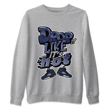 Air Jordan 5 Georgetown shirt to match jordans Drop It Like It's Hot sneaker tees AJ5 Georgetown SNRT Sneaker Release Tees Unisex Heather Grey 2 T-Shirt