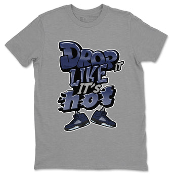 Air Jordan 5 Georgetown shirt to match jordans Drop It Like It's Hot sneaker tees AJ5 Georgetown SNRT Sneaker Release Tees Unisex Heather Grey 2 T-Shirt