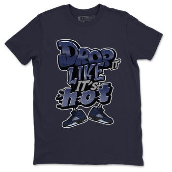 Air Jordan 5 Georgetown shirt to match jordans Drop It Like It's Hot sneaker tees AJ5 Georgetown SNRT Sneaker Release Tees Unisex Navy 2 T-Shirt