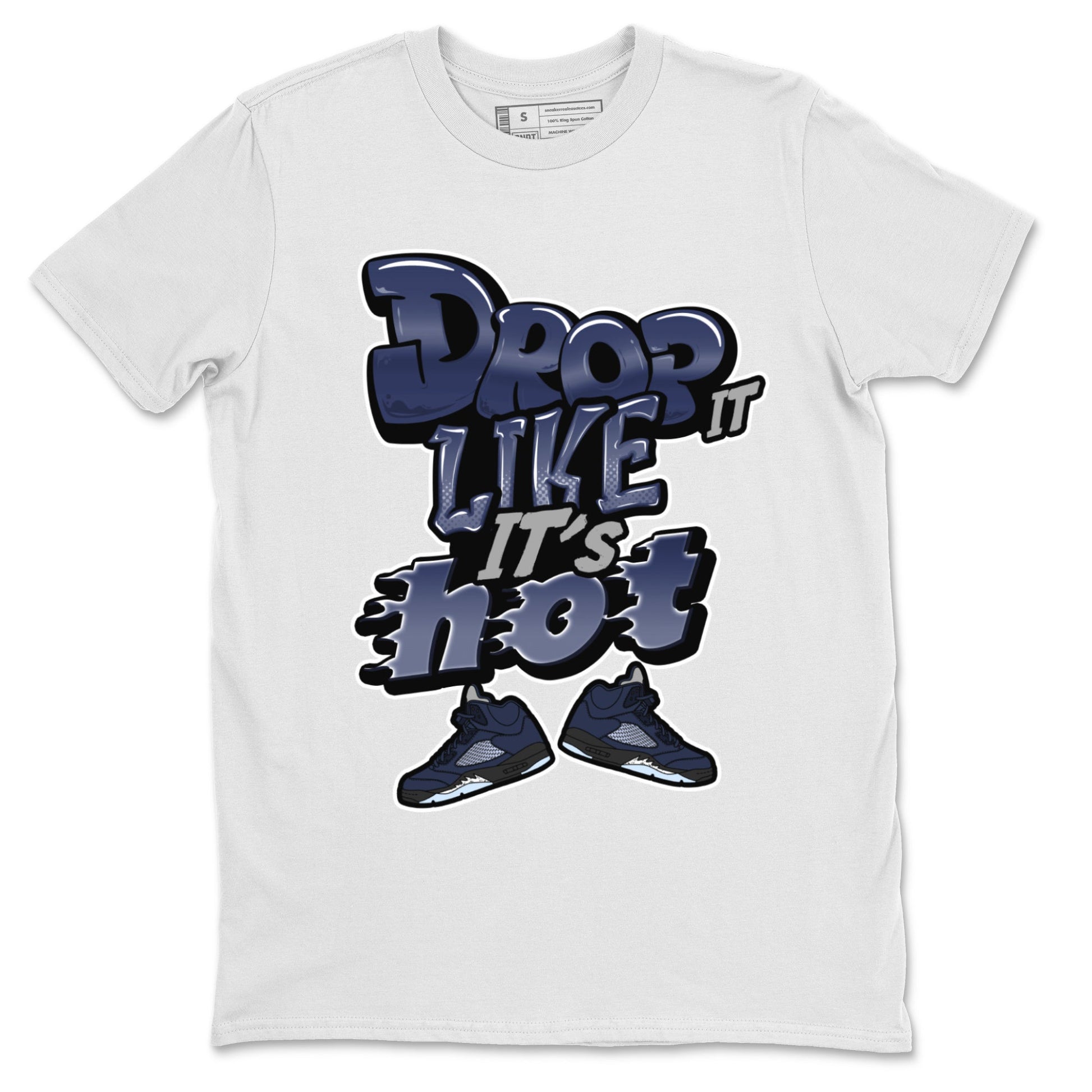 Air Jordan 5 Georgetown shirt to match jordans Drop It Like It's Hot sneaker tees AJ5 Georgetown SNRT Sneaker Release Tees Unisex White 2 T-Shirt