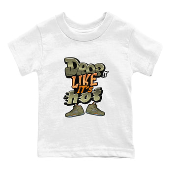5s Olive shirt to match jordans Drop It Like It's Hot sneaker tees Air Jordan 5 Olive SNRT sneaker release tees baby toddler White 2 cotton Shirt