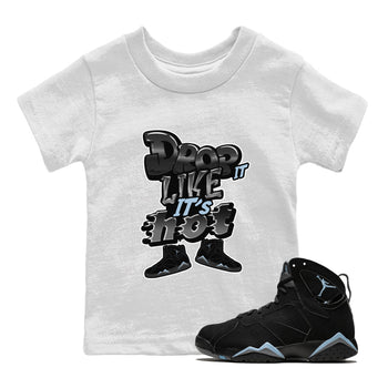 Air Jordan 7 Chambray shirt to match jordans Drop It Like It's Hot sneaker tees AJ7 Chambray SNRT Sneaker Release Tees Baby Toddler White 1 T-Shirt