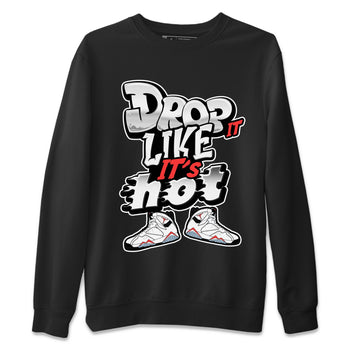 Air Jordan 7 White Infrared shirt to match jordans Drop It Like It's Hot sneaker tees AJ7 White Infrared SNRT Sneaker Release Tees Unisex Black 2 T-Shirt