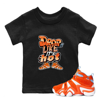 Crazy 8 Team Orange shirt to match jordans Drop It Like It's Hot sneaker tees Adidas Crazy 8 Team Orange SNRT Sneaker Release Tees Baby Toddler Black 1 T-Shirt
