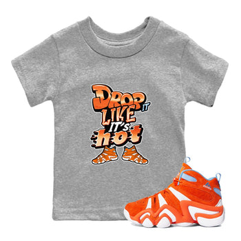Crazy 8 Team Orange shirt to match jordans Drop It Like It's Hot sneaker tees Adidas Crazy 8 Team Orange SNRT Sneaker Release Tees Baby Toddler Heather Grey 1 T-Shirt