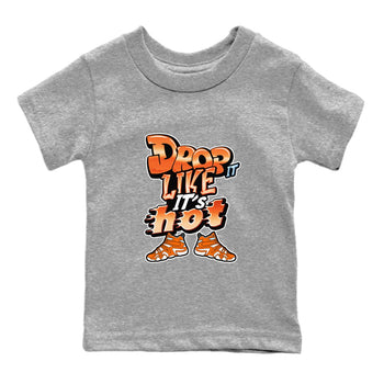 Crazy 8 Team Orange shirt to match jordans Drop It Like It's Hot sneaker tees Adidas Crazy 8 Team Orange SNRT Sneaker Release Tees Baby Toddler Heather Grey 2 T-Shirt