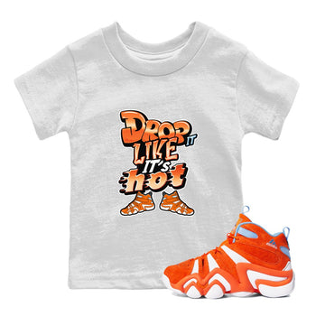 Crazy 8 Team Orange shirt to match jordans Drop It Like It's Hot sneaker tees Adidas Crazy 8 Team Orange SNRT Sneaker Release Tees Baby Toddler White 1 T-Shirt