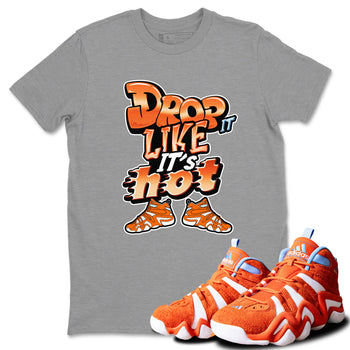 Crazy 8 Team Orange shirt to match jordans Drop It Like It's Hot sneaker tees Adidas Crazy 8 Team Orange SNRT Sneaker Release Tees Unisex Heather Grey 1 T-Shirt