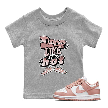Dunk Rose Whisper shirt to match jordans Drop It Like It's Hot sneaker tees Nike Dunk LowRose Whisper SNRT Sneaker Release Tees Baby Toddler Heather Grey 1 T-Shirt