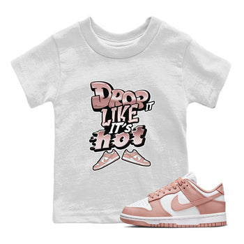 Dunk Rose Whisper shirt to match jordans Drop It Like It's Hot sneaker tees Nike Dunk LowRose Whisper SNRT Sneaker Release Tees Baby Toddler White 1 T-Shirt