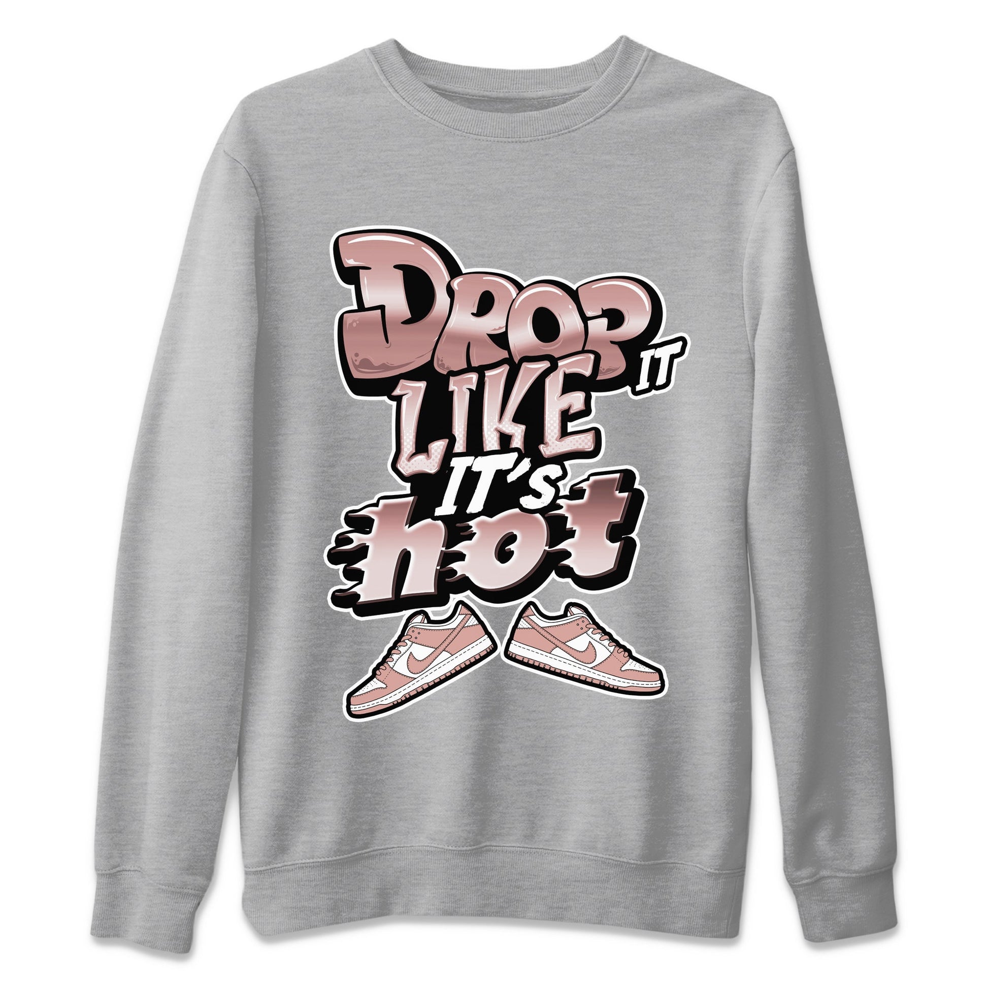 Dunk Rose Whisper shirt to match jordans Drop It Like It's Hot sneaker tees Nike Dunk LowRose Whisper SNRT Sneaker Release Tees Unisex Heather Grey 2 T-Shirt