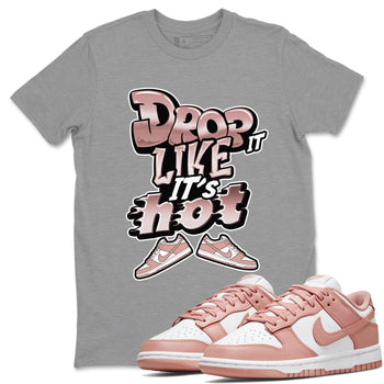 Dunk Rose Whisper shirt to match jordans Drop It Like It's Hot sneaker tees Nike Dunk LowRose Whisper SNRT Sneaker Release Tees Unisex Heather Grey 1 T-Shirt