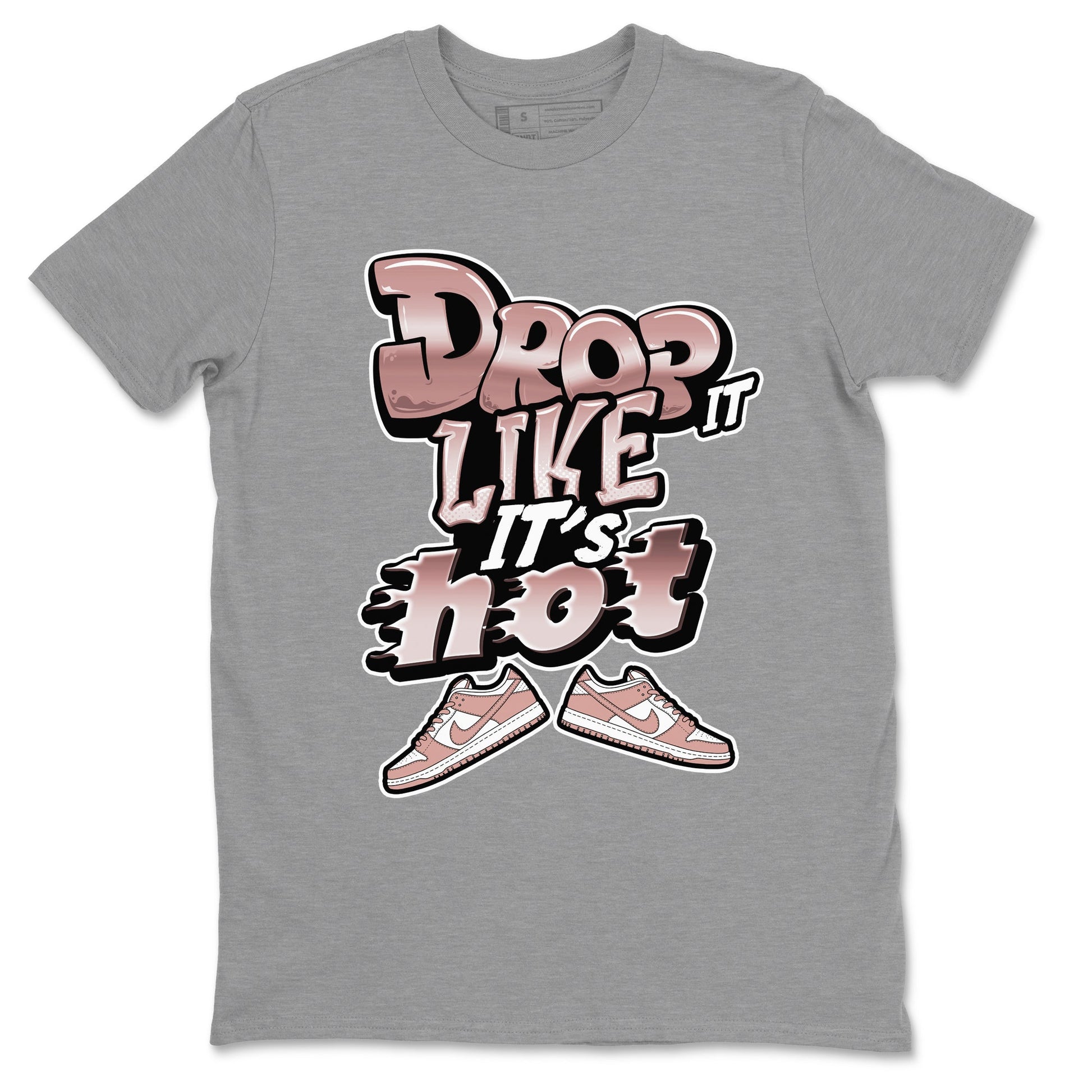Dunk Rose Whisper shirt to match jordans Drop It Like It's Hot sneaker tees Nike Dunk LowRose Whisper SNRT Sneaker Release Tees Unisex Heather Grey 2 T-Shirt