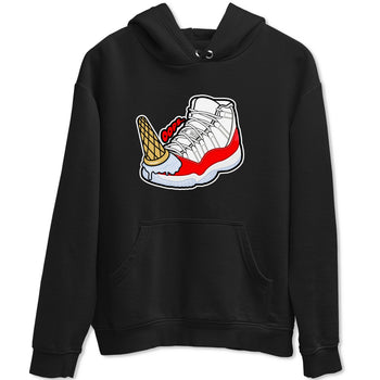 Air Jordan 11 Cherry shirt to match jordans Dropped Ice Cream sneaker tees AJ11 Cherry SNRT Sneaker Release Tees Unisex Black 2 T-Shirt