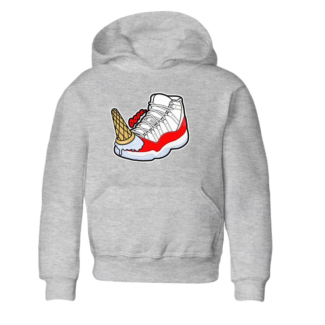Air Jordan 11 Cherry shirt to match jordans Dropped Ice Cream sneaker tees AJ11 Cherry SNRT Sneaker Release Tees Baby Toddler Heather Grey 2 T-Shirt