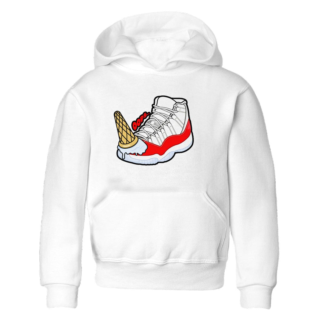 Air Jordan 11 Cherry shirt to match jordans Dropped Ice Cream sneaker tees AJ11 Cherry SNRT Sneaker Release Tees Baby Toddler White 2 T-Shirt