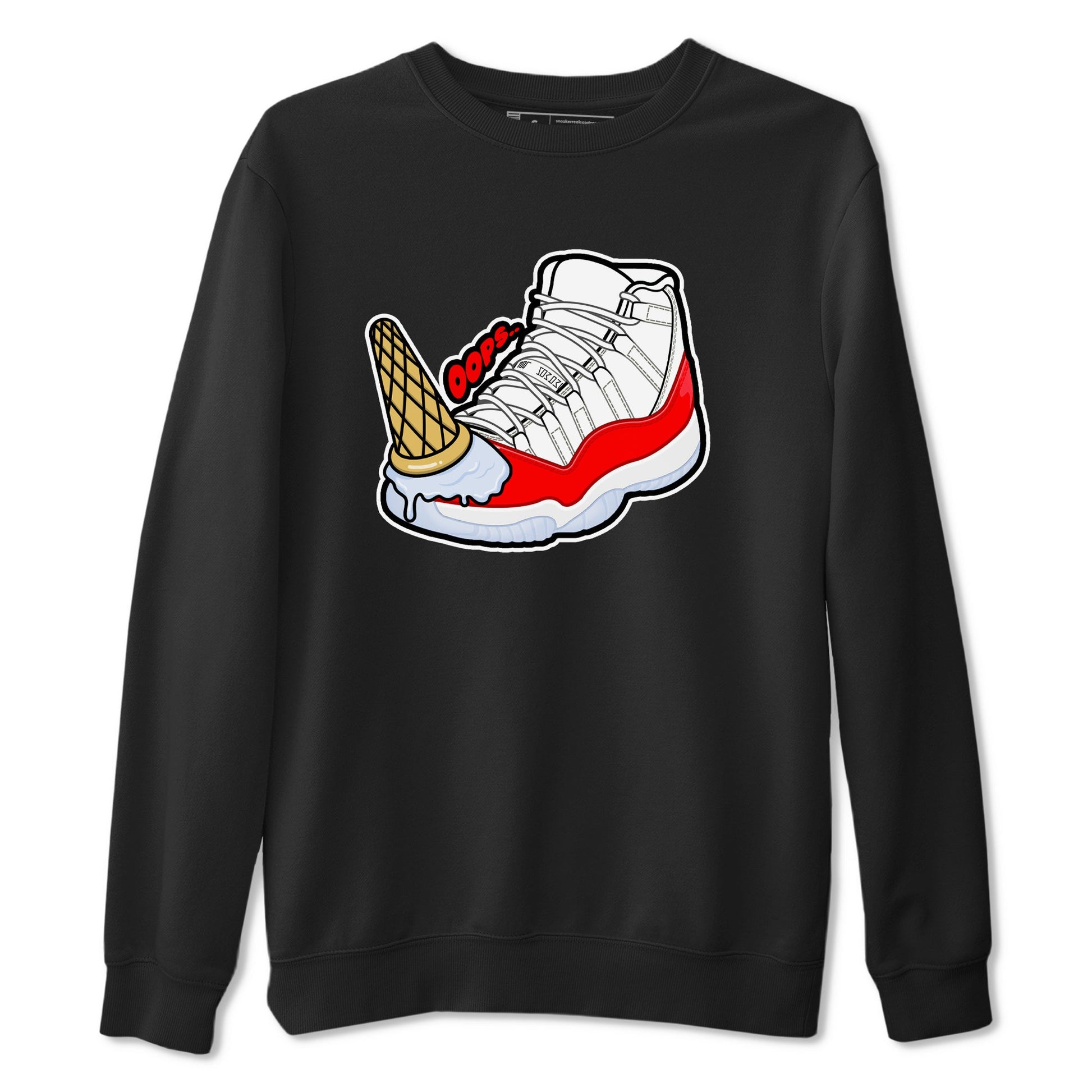 Air Jordan 11 Cherry shirt to match jordans Dropped Ice Cream sneaker tees AJ11 Cherry SNRT Sneaker Release Tees Unisex Black 2 T-Shirt
