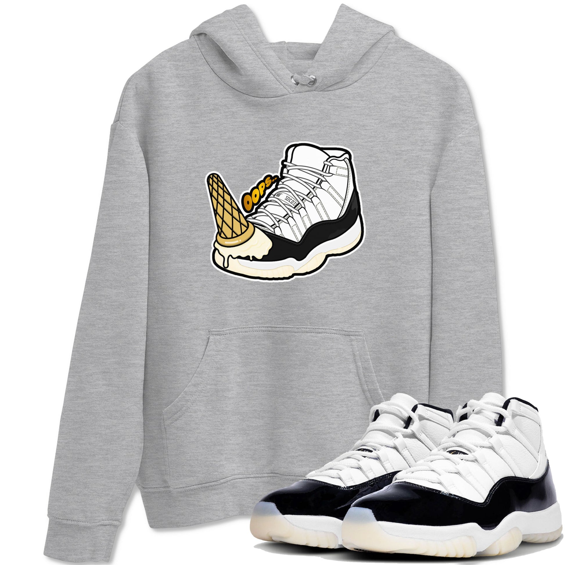 11s Gratitude shirt to match jordans Dropped Ice Cream sneaker tees Air Jordan 11 Gratitude SNRT Sneaker Release Tees unisex cotton Heather Grey 1 crew neck shirt