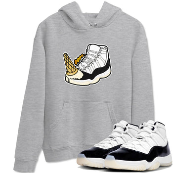 11s Gratitude shirt to match jordans Dropped Ice Cream sneaker tees Air Jordan 11 Gratitude SNRT Sneaker Release Tees unisex cotton Heather Grey 1 crew neck shirt