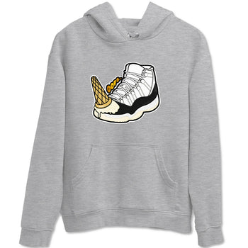 11s Gratitude shirt to match jordans Dropped Ice Cream sneaker tees Air Jordan 11 Gratitude SNRT Sneaker Release Tees unisex cotton Heather Grey 2 crew neck shirt