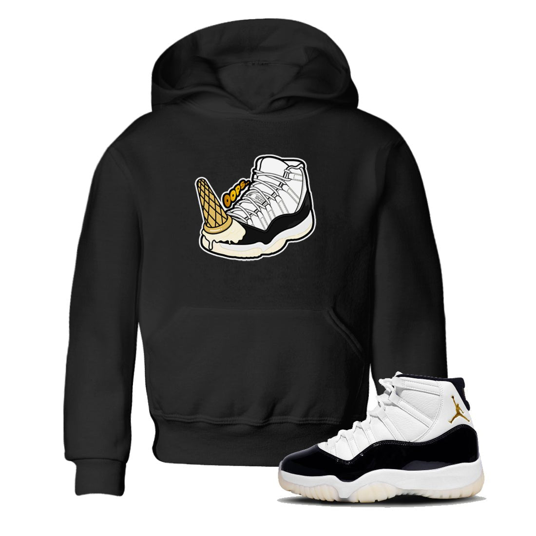 11s Gratitude shirt to match jordans Dropped Ice Cream sneaker tees Air Jordan 11 Gratitude SNRT sneaker release tees baby toddler Black 1 cotton Shirt
