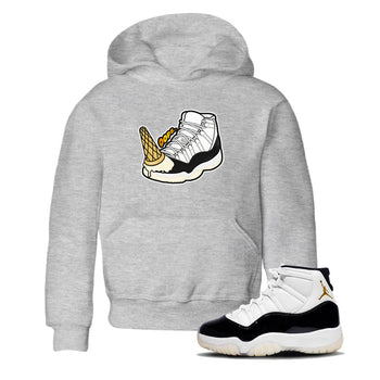 11s Gratitude shirt to match jordans Dropped Ice Cream sneaker tees Air Jordan 11 Gratitude SNRT sneaker release tees baby toddler Heather Grey 1 cotton Shirt