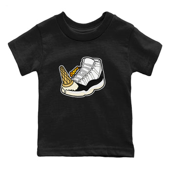11s Gratitude shirt to match jordans Dropped Ice Cream sneaker tees Air Jordan 11 Gratitude SNRT sneaker release tees baby toddler Black 2 cotton Shirt