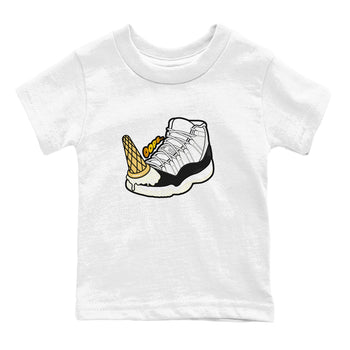 11s Gratitude shirt to match jordans Dropped Ice Cream sneaker tees Air Jordan 11 Gratitude SNRT sneaker release tees baby toddler White 2 cotton Shirt
