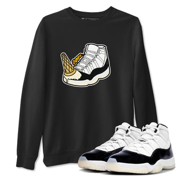 11s Gratitude shirt to match jordans Dropped Ice Cream sneaker tees Air Jordan 11 Gratitude SNRT Sneaker Release Tees unisex cotton Black 1 crew neck shirt