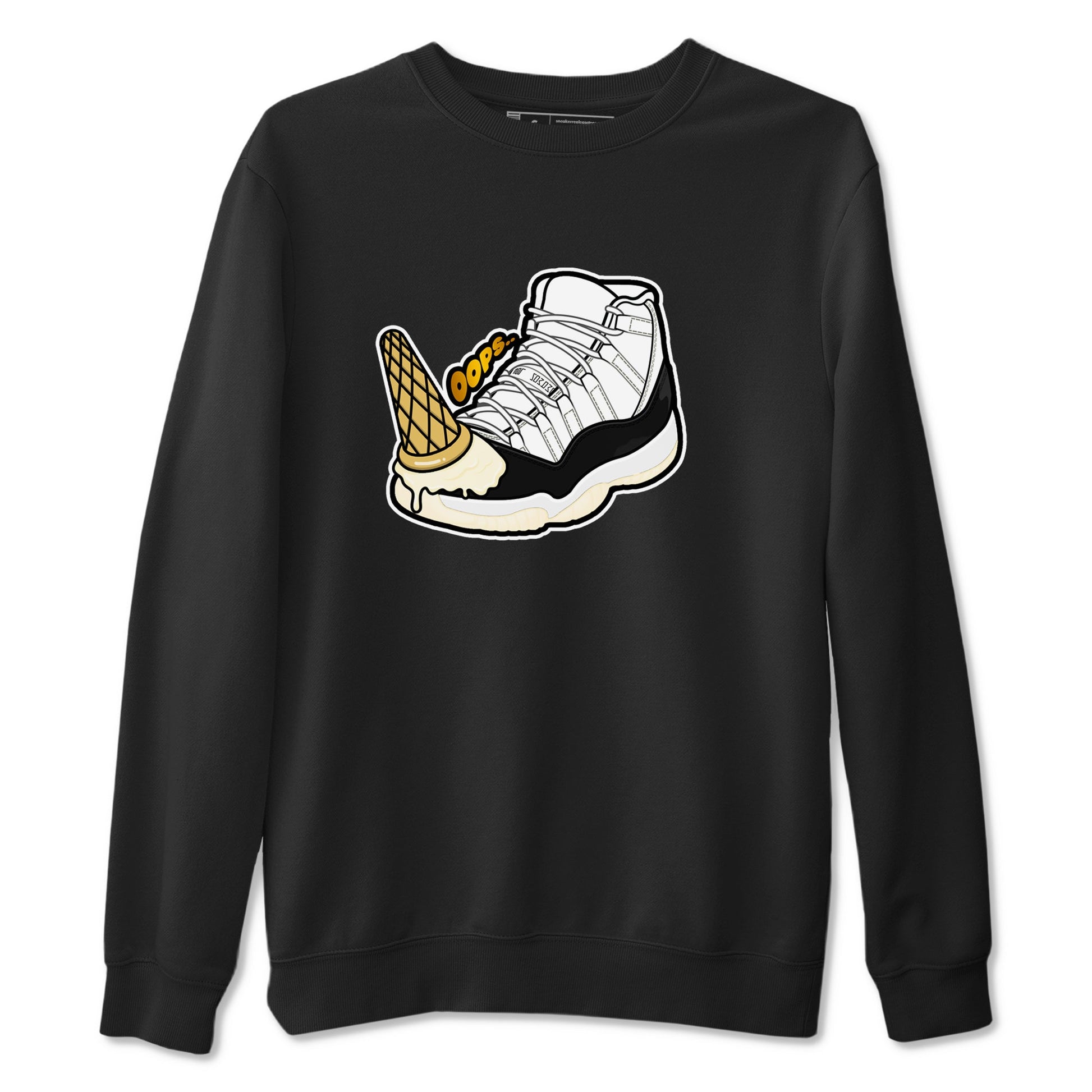 11s Gratitude shirt to match jordans Dropped Ice Cream sneaker tees Air Jordan 11 Gratitude SNRT Sneaker Release Tees unisex cotton Black 2 crew neck shirt