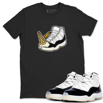 11s Gratitude shirt to match jordans Dropped Ice Cream sneaker tees Air Jordan 11 Gratitude SNRT Sneaker Release Tees unisex cotton Black 1 crew neck shirt