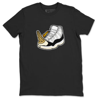 11s Gratitude shirt to match jordans Dropped Ice Cream sneaker tees Air Jordan 11 Gratitude SNRT Sneaker Release Tees unisex cotton Black 2 crew neck shirt