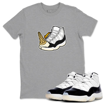11s Gratitude shirt to match jordans Dropped Ice Cream sneaker tees Air Jordan 11 Gratitude SNRT Sneaker Release Tees unisex cotton Heather Grey 1 crew neck shirt