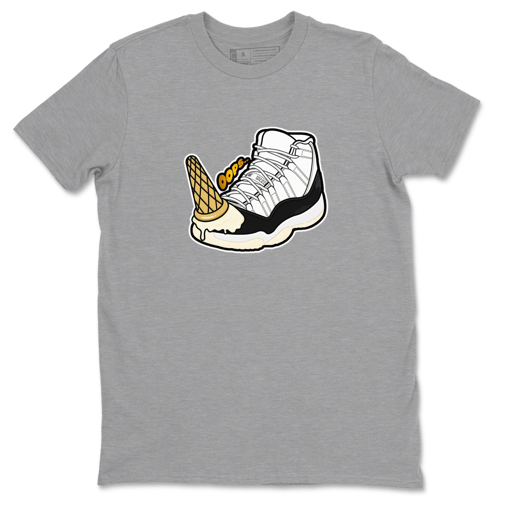 11s Gratitude shirt to match jordans Dropped Ice Cream sneaker tees Air Jordan 11 Gratitude SNRT Sneaker Release Tees unisex cotton Heather Grey 2 crew neck shirt