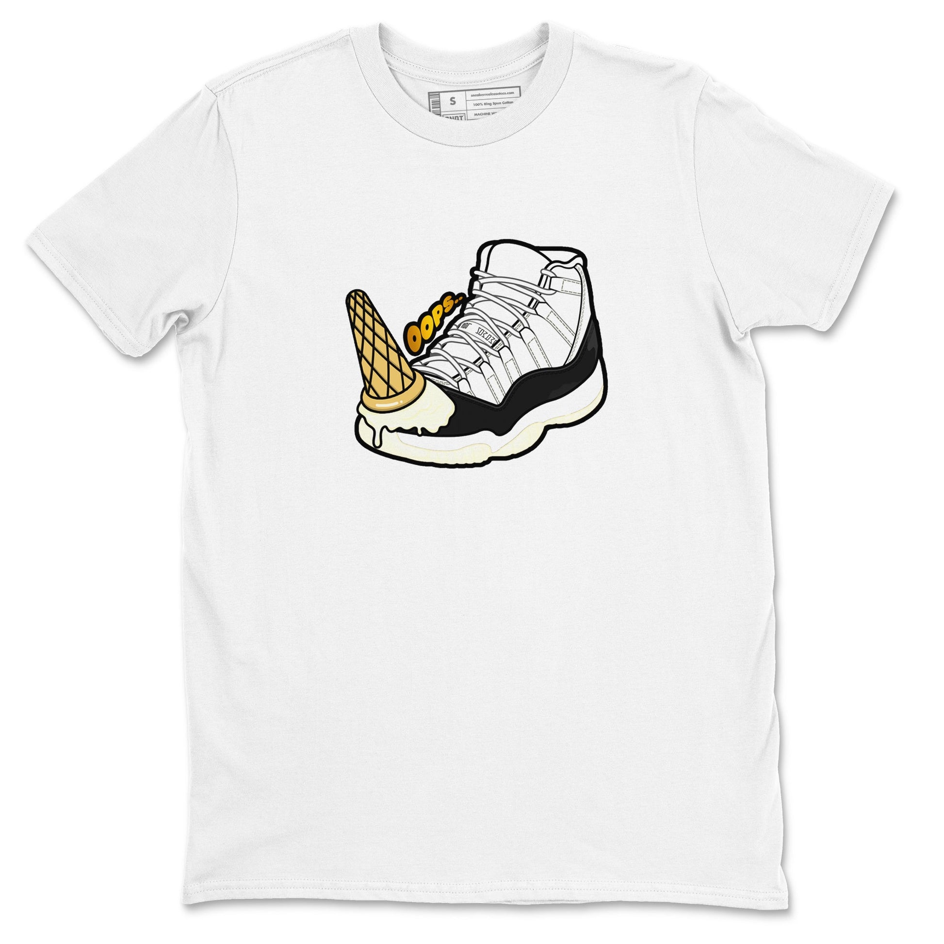 11s Gratitude shirt to match jordans Dropped Ice Cream sneaker tees Air Jordan 11 Gratitude SNRT Sneaker Release Tees unisex cotton White 2 crew neck shirt