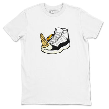 11s Gratitude shirt to match jordans Dropped Ice Cream sneaker tees Air Jordan 11 Gratitude SNRT Sneaker Release Tees unisex cotton White 2 crew neck shirt