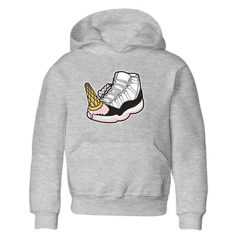 Air Jordan 11 Neapolitan shirt to match jordans Dropped Ice Cream sneaker tees AJ11 Neapolitan SNRT Sneaker Release Tees Baby Toddler Heather Grey 2 T-Shirt
