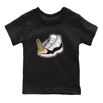 Air Jordan 11 Neapolitan shirt to match jordans Dropped Ice Cream sneaker tees AJ11 Neapolitan SNRT Sneaker Release Tees Baby Toddler Black 2 T-Shirt