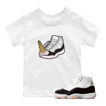 Air Jordan 11 Neapolitan shirt to match jordans Dropped Ice Cream sneaker tees AJ11 Neapolitan SNRT Sneaker Release Tees Baby Toddler White 1 T-Shirt