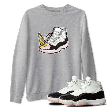 Air Jordan 11 Neapolitan shirt to match jordans Dropped Ice Cream sneaker tees AJ11 Neapolitan SNRT Sneaker Release Tees Unisex Heather Grey 1 T-Shirt