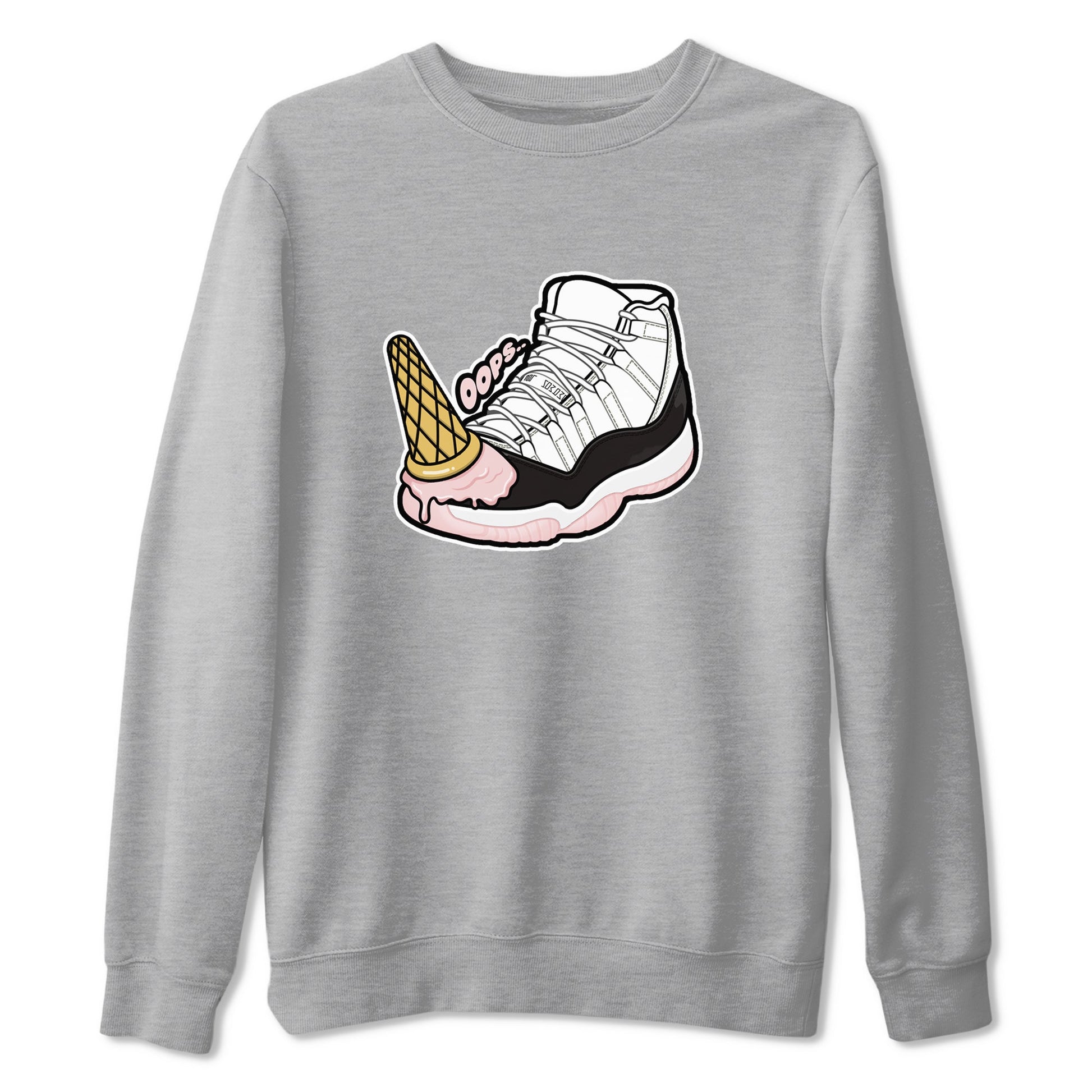 Air Jordan 11 Neapolitan shirt to match jordans Dropped Ice Cream sneaker tees AJ11 Neapolitan SNRT Sneaker Release Tees Unisex Heather Grey 2 T-Shirt