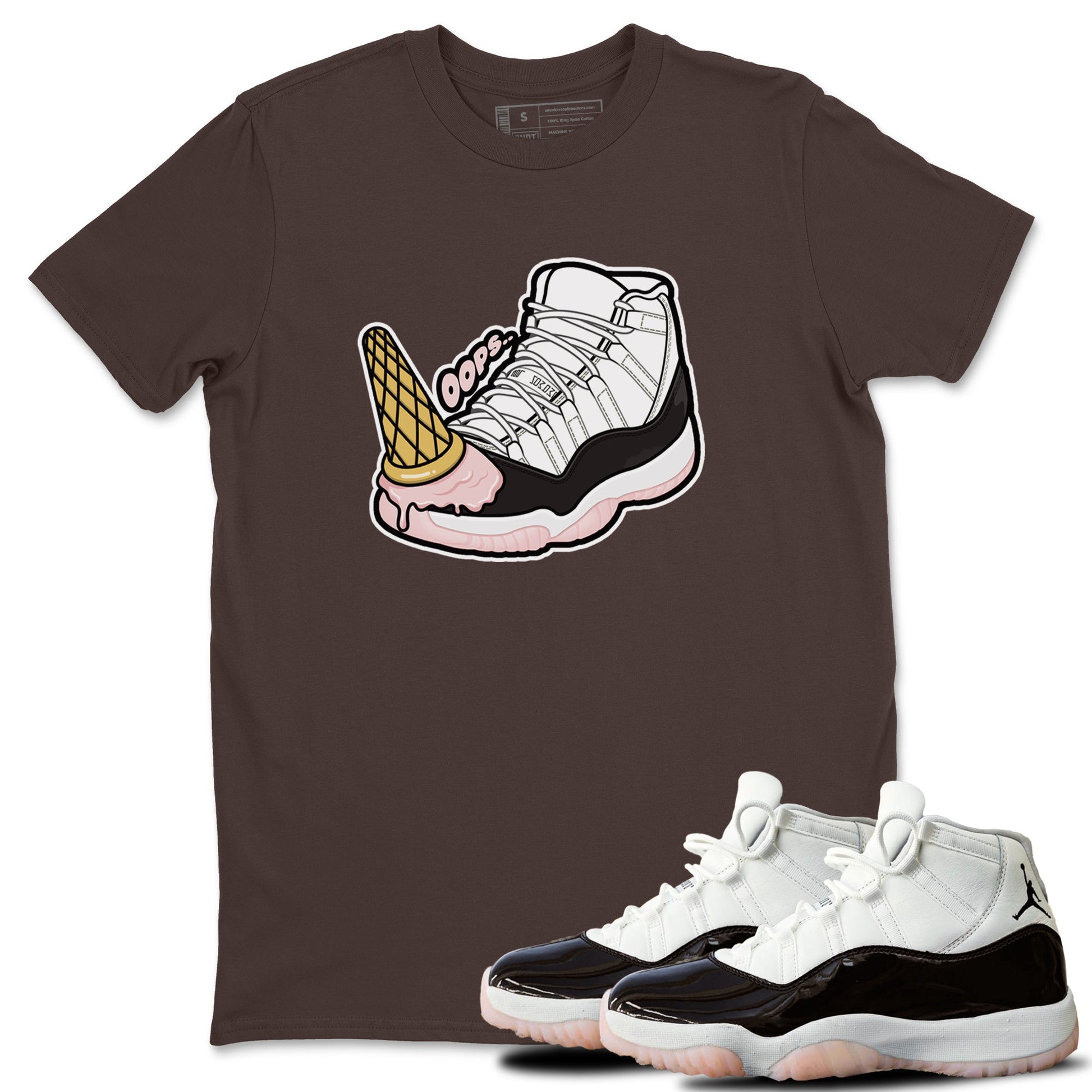 Air Jordan 11 Neapolitan shirt to match jordans Dropped Ice Cream sneaker tees AJ11 Neapolitan SNRT Sneaker Release Tees Unisex Dark Chocolate 1 T-Shirt