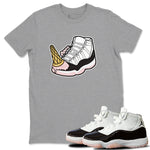 Air Jordan 11 Neapolitan shirt to match jordans Dropped Ice Cream sneaker tees AJ11 Neapolitan SNRT Sneaker Release Tees Unisex Heather Grey 1 T-Shirt