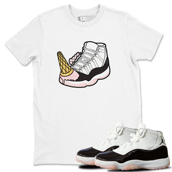 Air Jordan 11 Neapolitan shirt to match jordans Dropped Ice Cream sneaker tees AJ11 Neapolitan SNRT Sneaker Release Tees Unisex White 1 T-Shirt