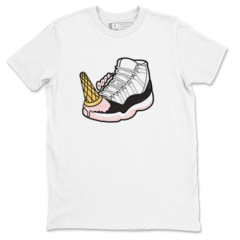Air Jordan 11 Neapolitan shirt to match jordans Dropped Ice Cream sneaker tees AJ11 Neapolitan SNRT Sneaker Release Tees Unisex White 2 T-Shirt