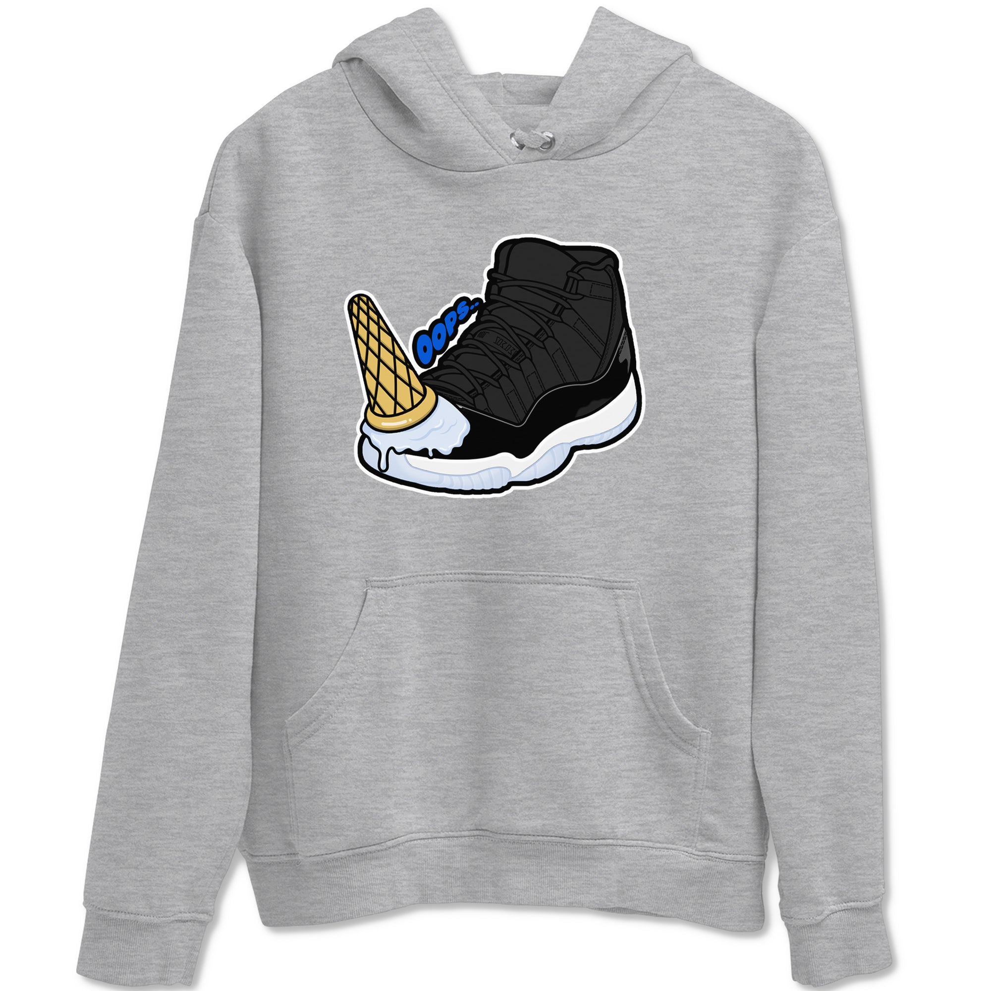 Air Jordan 11 Space shirt to match jordans Dropped Ice Cream sneaker tees AJ11 Black and Varsity Royal SNRT Sneaker Release Tees unisex cotton Heather Grey 2 crew neck shirt