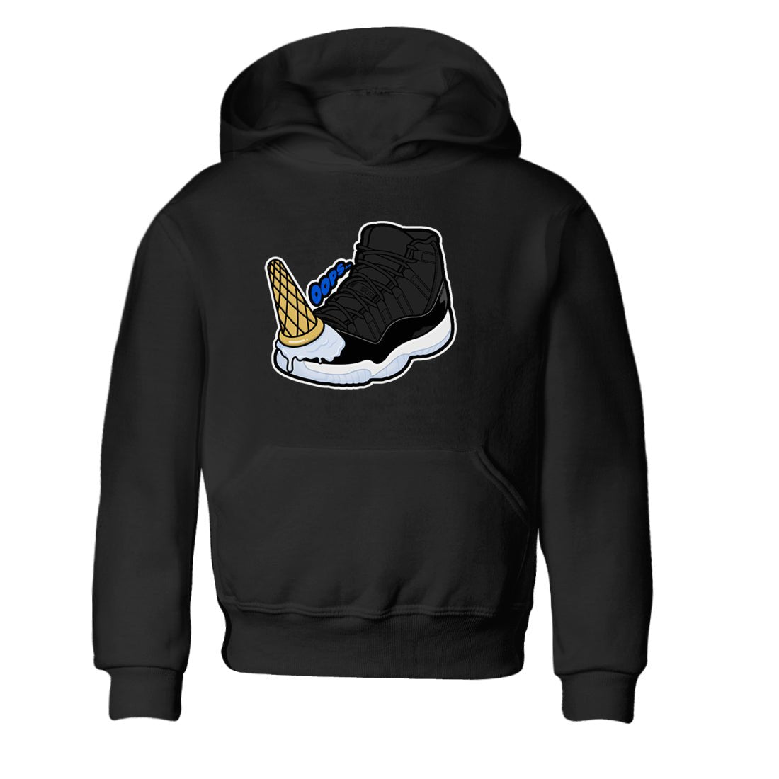 Air Jordan 11 Space shirt to match jordans Dropped Ice Cream sneaker tees AJ11 Black and Varsity Royal SNRT sneaker release tees baby toddler Black 2 cotton Shirt